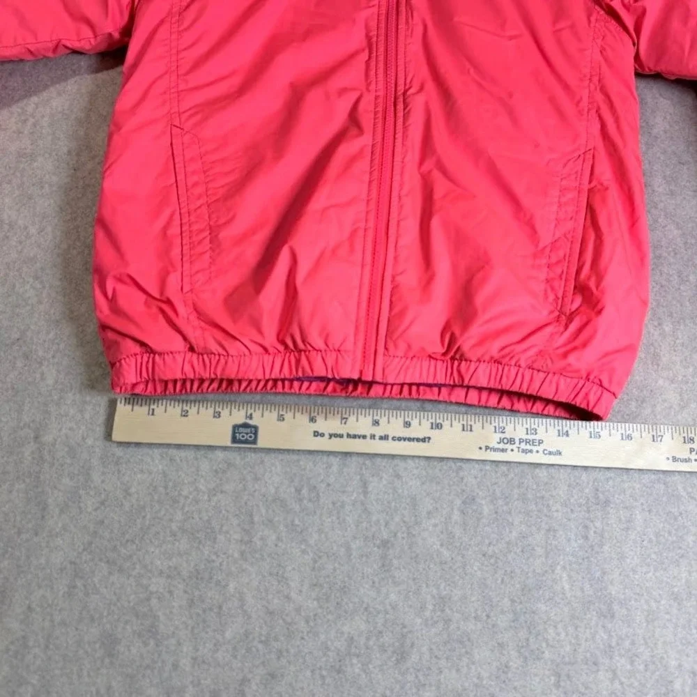 The North Face Puffer Jacket Girls Large 14/16 Pink Polyester Zip Up Insulated L